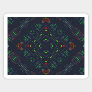 Aviation Pilot Display Pattern Magnet